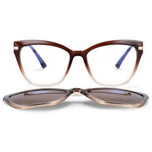 53684 TR90 Anti Blue Light Glasses Frames Polarized Flip-on Sunglasses Men Women Computer Eyeglasses