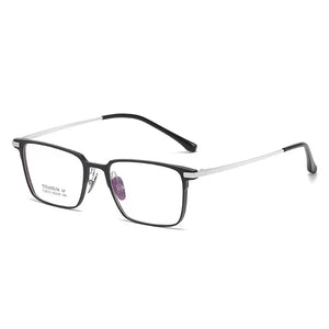 53mm Men Full Rim Aluminium Magnesium Eyeglasses Frame Classic Rectangular Glasses Frame For Prescription Lenses 9012