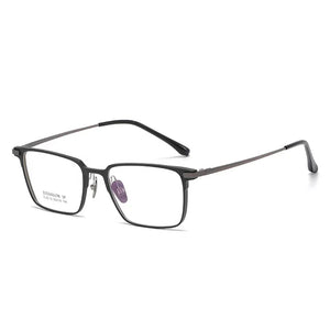 53mm Men Full Rim Aluminium Magnesium Eyeglasses Frame Classic Rectangular Glasses Frame For Prescription Lenses 9012