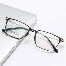 Load image into Gallery viewer, 53mm Men Full Rim Aluminium Magnesium Eyeglasses Frame Classic Rectangular Glasses Frame For Prescription Lenses 9012