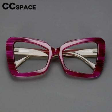 54066 Oversized Acetate Glasses Frames High Grade Handmade Anti Blue Light Women Retro Butterfly Shape Computer Eyeglasses