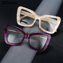 Load image into Gallery viewer, 54066 Oversized Acetate Glasses Frames High Grade Handmade Anti Blue Light Women Retro Butterfly Shape Computer Eyeglasses