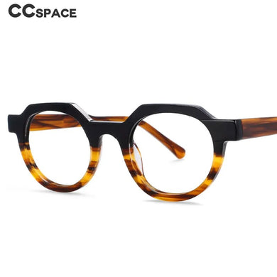 54139 Retro Acetate Optical Glasses Frames Men Women Two Color Splicing Eyeglasses