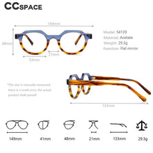Load image into Gallery viewer, 54139 Retro Acetate Optical Glasses Frames Men Women Two Color Splicing Eyeglasses