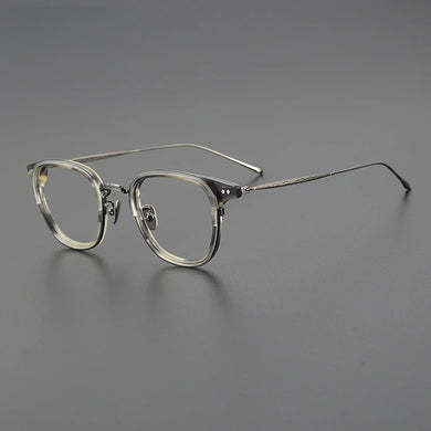 Vintage Pure Titanium Glasses Frame Men Ultra Light Square Prescription Myopia Eyeglasses Frame Women Luxury Brand Eyewear