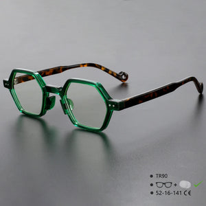54565 Tr90 Unisex Green Glasses Frames Women Optical  Transparent Computer Eyeglasses Customized Prescription Glasses