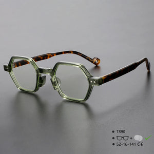 54565 Tr90 Unisex Green Glasses Frames Women Optical  Transparent Computer Eyeglasses Customized Prescription Glasses