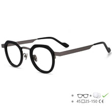 Load image into Gallery viewer, 54633 High-Grade Plate Pure Titanium Glasses Frame Round Glasses Frame Ultra-Light Unisex Optical Lenses Eyeglass