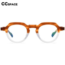 Load image into Gallery viewer, 54702 Round Retro Acetate Optical Glasses Frames Men Women Splicing Glasses Prescription Frame