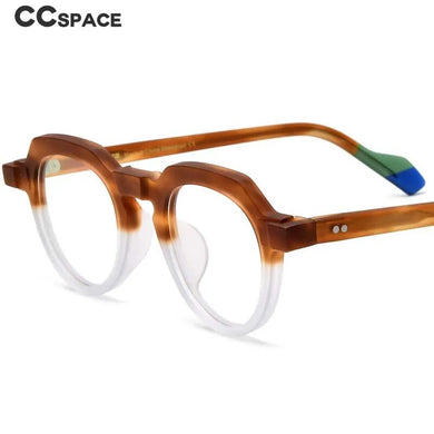 54702 Round Retro Acetate Optical Glasses Frames Men Women Splicing Glasses Prescription Frame