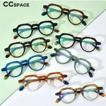 Load image into Gallery viewer, 54702 Round Retro Acetate Optical Glasses Frames Men Women Splicing Glasses Prescription Frame