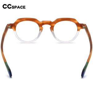 54702 Round Retro Acetate Optical Glasses Frames Men Women Splicing Glasses Prescription Frame