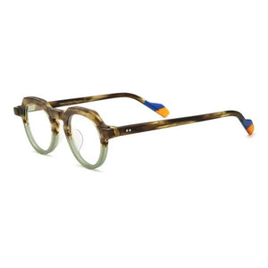 54702 Round Retro Acetate Optical Glasses Frames Men Women Splicing Glasses Prescription Frame
