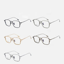 Load image into Gallery viewer, 54mm Men’s Eyeglasses Pure Titanium Quality Square Myopia Hyperopia Eyewear Reading Glasses Anti Reflective 45mm High Full Frame