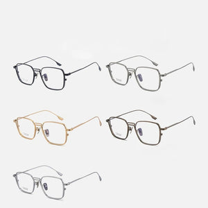 54mm Men’s Eyeglasses Pure Titanium Quality Square Myopia Hyperopia Eyewear Reading Glasses Anti Reflective 45mm High Full Frame