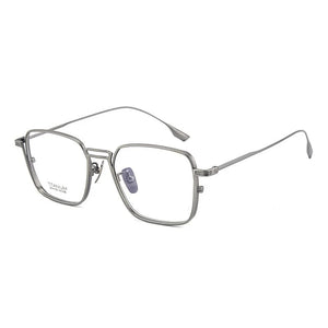 54mm Men’s Eyeglasses Pure Titanium Quality Square Myopia Hyperopia Eyewear Reading Glasses Anti Reflective 45mm High Full Frame