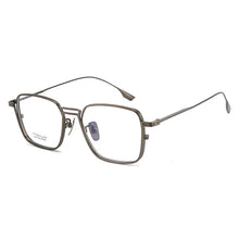 Load image into Gallery viewer, 54mm Men’s Eyeglasses Pure Titanium Quality Square Myopia Hyperopia Eyewear Reading Glasses Anti Reflective 45mm High Full Frame