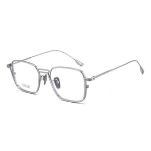 54mm Men’s Eyeglasses Pure Titanium Quality Square Myopia Hyperopia Eyewear Reading Glasses Anti Reflective 45mm High Full Frame