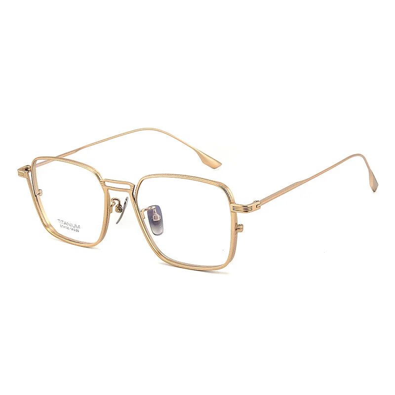 54mm Men’s Eyeglasses Pure Titanium Quality Square Myopia Hyperopia Eyewear Reading Glasses Anti Reflective 45mm High Full Frame