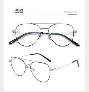 54mm Ultra pure titanium full frame circular glasses frame for men and women anti blue light prescription glasses frame 9031