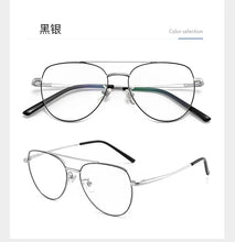 Load image into Gallery viewer, 54mm Ultra pure titanium full frame circular glasses frame for men and women anti blue light prescription glasses frame 9031