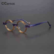 Carica l&#39;immagine nel visualizzatore di Gallery, 55104 Round Small Frame Colored Plate Glasses Frame Men&#39;s and Women&#39;s Retro Style Steampunk Glasses Prescription Glasses