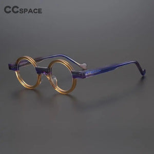 55104 Round Small Frame Colored Plate Glasses Frame Men's and Women's Retro Style Steampunk Glasses Prescription Glasses