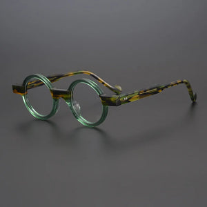 55104 Round Small Frame Colored Plate Glasses Frame Men's and Women's Retro Style Steampunk Glasses Prescription Glasses