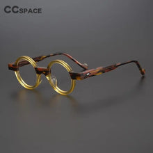 Carica l&#39;immagine nel visualizzatore di Gallery, 55104 Round Small Frame Colored Plate Glasses Frame Men&#39;s and Women&#39;s Retro Style Steampunk Glasses Prescription Glasses