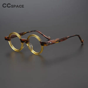 55104 Round Small Frame Colored Plate Glasses Frame Men's and Women's Retro Style Steampunk Glasses Prescription Glasses