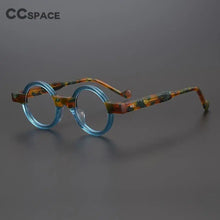 Carica l&#39;immagine nel visualizzatore di Gallery, 55104 Round Small Frame Colored Plate Glasses Frame Men&#39;s and Women&#39;s Retro Style Steampunk Glasses Prescription Glasses