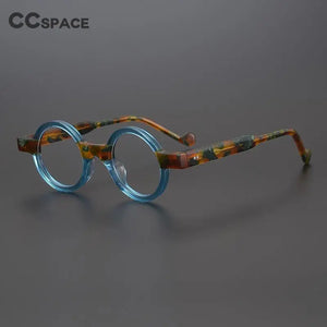 55104 Round Small Frame Colored Plate Glasses Frame Men's and Women's Retro Style Steampunk Glasses Prescription Glasses