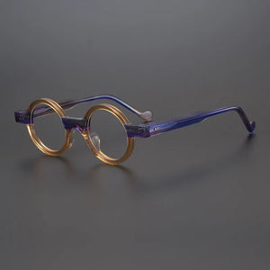 55104 Round Small Frame Colored Plate Glasses Frame Men's and Women's Retro Style Steampunk Glasses Prescription Glasses