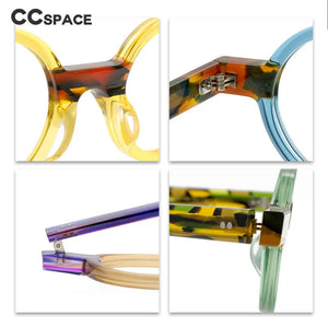 55104 Round Small Frame Colored Plate Glasses Frame Men's and Women's Retro Style Steampunk Glasses Prescription Glasses