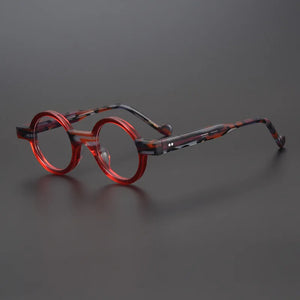 55104 Round Small Frame Colored Plate Glasses Frame Men's and Women's Retro Style Steampunk Glasses Prescription Glasses