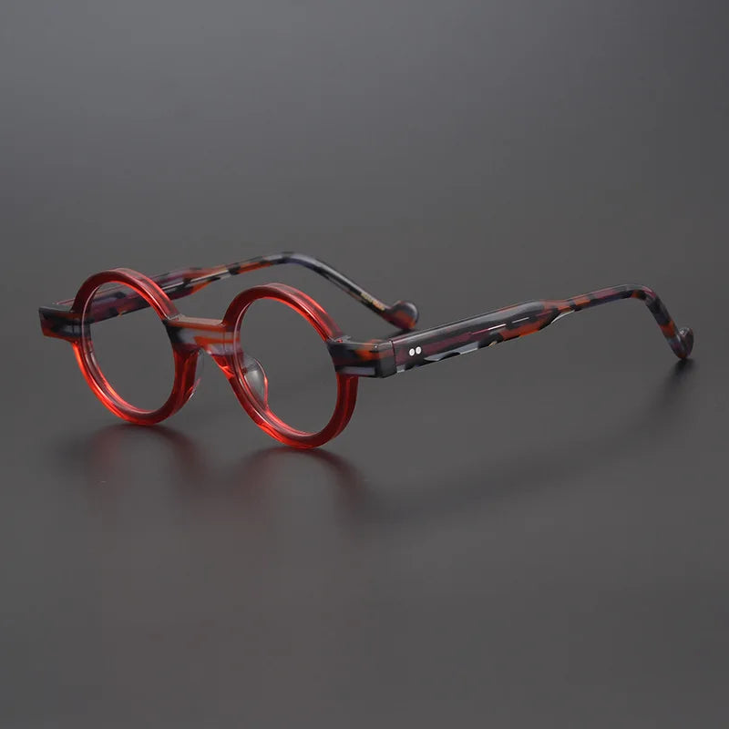 55104 Round Small Frame Colored Plate Glasses Frame Men's and Women's Retro Style Steampunk Glasses Prescription Glasses