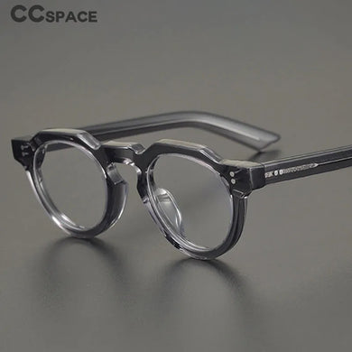 55464  Acetate Glasses Vintage Round Men Optical Prescription Eyeglasses Frame Women Korea   Brand Eyewear