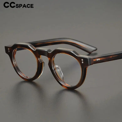 55464 Vintage Round Acetate Glasses Frame Men Myopia Optical Prescription Eyeglasses Frame Women Korea Luxury Brand Eyewear