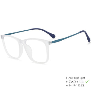 55521 Vintage Men's Pure Titanium Glasses Frame Transparent Women's Matte Black Square Ultra Light Computer Glasses