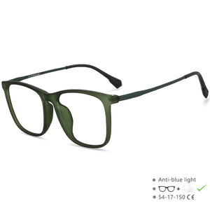 55521 Vintage Men's Pure Titanium Glasses Frame Transparent Women's Matte Black Square Ultra Light Computer Glasses