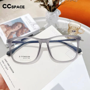 55521 Vintage Men's Pure Titanium Glasses Frame Transparent Women's Matte Black Square Ultra Light Computer Glasses