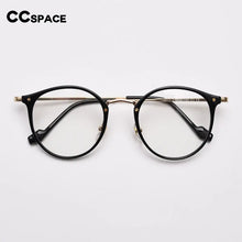 Carica l&#39;immagine nel visualizzatore di Gallery, 55697 Retro Round Plastic Titanium Men Glasses Frame  Women Transparent Computer Prescription Eyewear