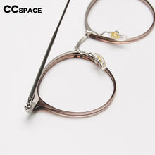 Carica l&#39;immagine nel visualizzatore di Gallery, 55697 Retro Round Plastic Titanium Men Glasses Frame  Women Transparent Computer Prescription Eyewear