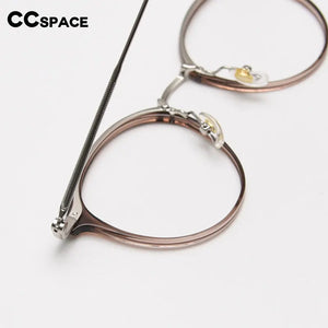 55697 Retro Round Plastic Titanium Men Glasses Frame  Women Transparent Computer Prescription Eyewear