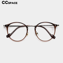 Carica l&#39;immagine nel visualizzatore di Gallery, 55697 Retro Round Plastic Titanium Men Glasses Frame  Women Transparent Computer Prescription Eyewear