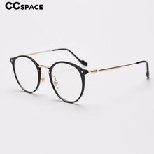 Carica l&#39;immagine nel visualizzatore di Gallery, 55697 Retro Round Plastic Titanium Men Glasses Frame  Women Transparent Computer Prescription Eyewear