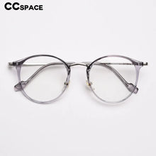 Carica l&#39;immagine nel visualizzatore di Gallery, 55697 Retro Round Plastic Titanium Men Glasses Frame  Women Transparent Computer Prescription Eyewear
