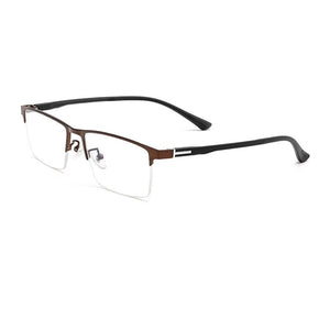 55739 Square Luxury Anti Blue Metal Glasses Frames Men Optical Fashion Computer Eyeglasses Customized Prescription Glasses