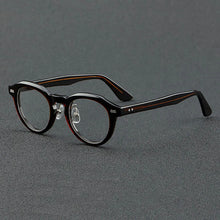 Load image into Gallery viewer, 55765 Vintage Leopard Acetate Glasses Frame Women Round Myopia Optical Prescription Eyeglasses Frame Men   Brand Eyewear