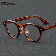 Load image into Gallery viewer, 55765 Vintage Leopard Acetate Glasses Frame Women Round Myopia Optical Prescription Eyeglasses Frame Men   Brand Eyewear